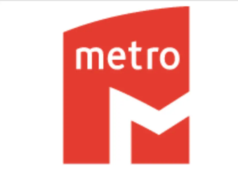 This white M on a red background is the  symbol of the Lisbon Metro System.  It is found outside of all of Lisbon's subway stations.