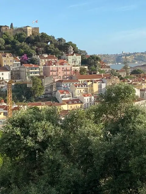 Castelo de São Jorge sits atop the highest hill in Lisbon