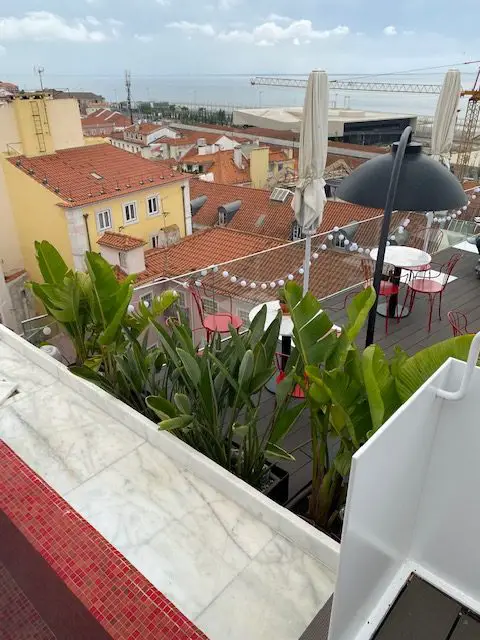 A view of Alfama neighborhood from the roof of Lisbon'sHotel Memmo Alfama