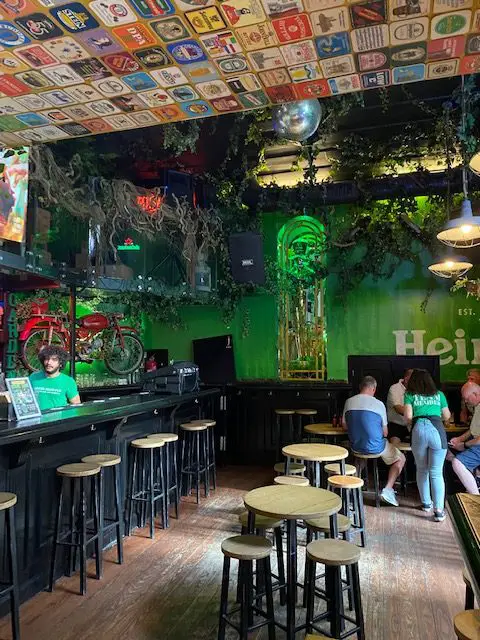 Cheers Irish Pub in Bairro Alto , Lisbon, before the crowd arrives