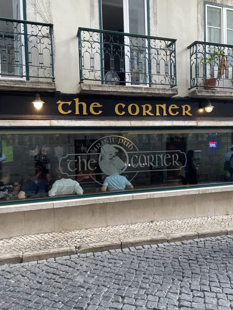 Exterior of The Corner Irish Pub, Lisbon