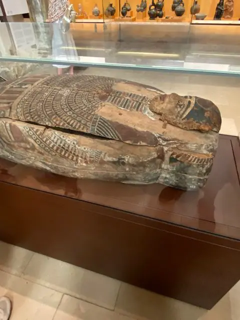 Egyptian sarcophagus in the Lisbon Museum of Archaeology do Carmo