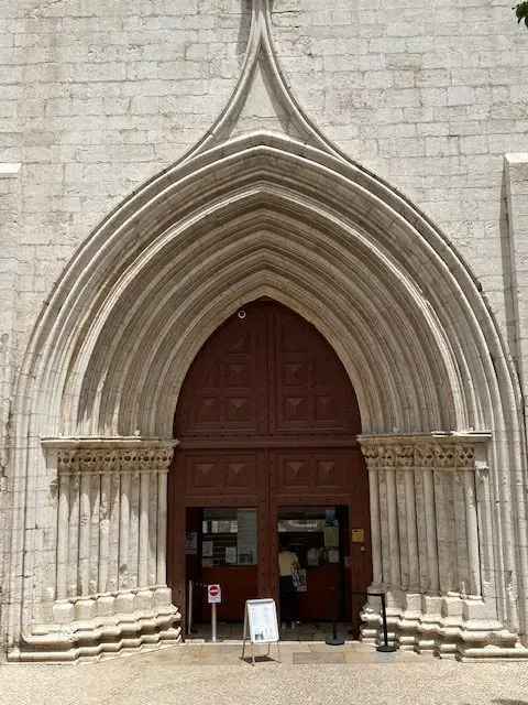 Door and facade of Lisbon's Convento/ Igreja do Carmo