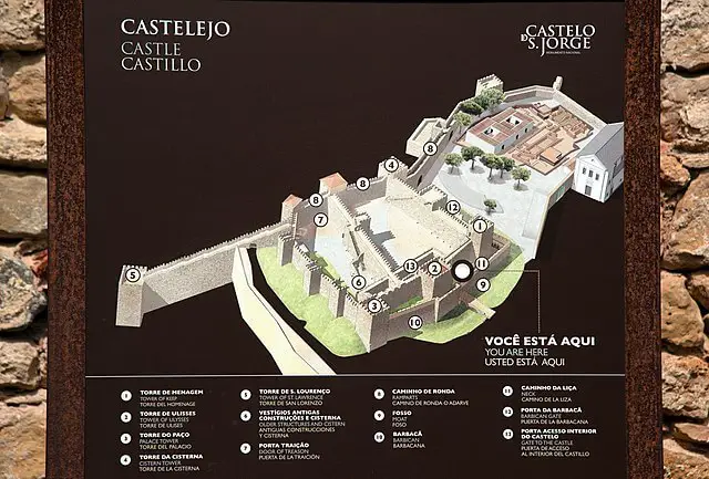 Map of Castelo de São Jorge, Lisbon