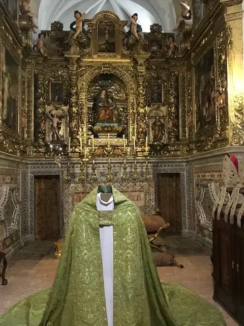 Bishop's chasuble on display in Lisbon's Sé Cathedral