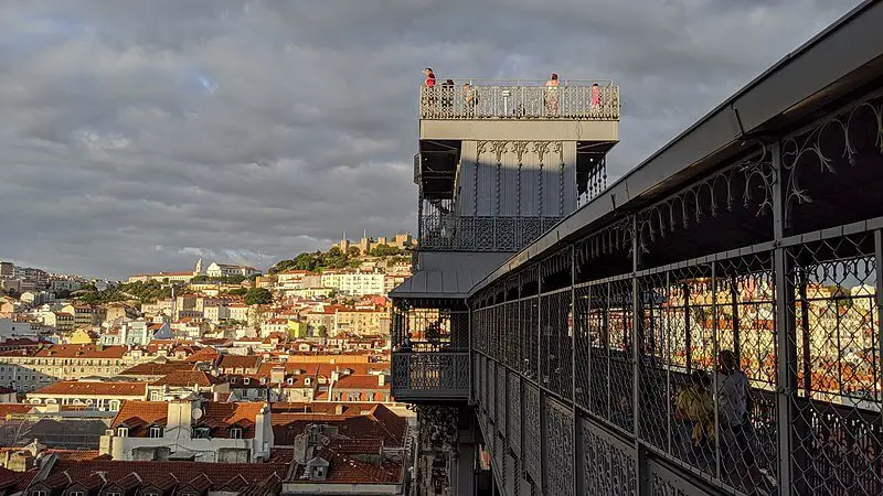 Observation Deck and walkway, Santa Justa Lift, Lisbon