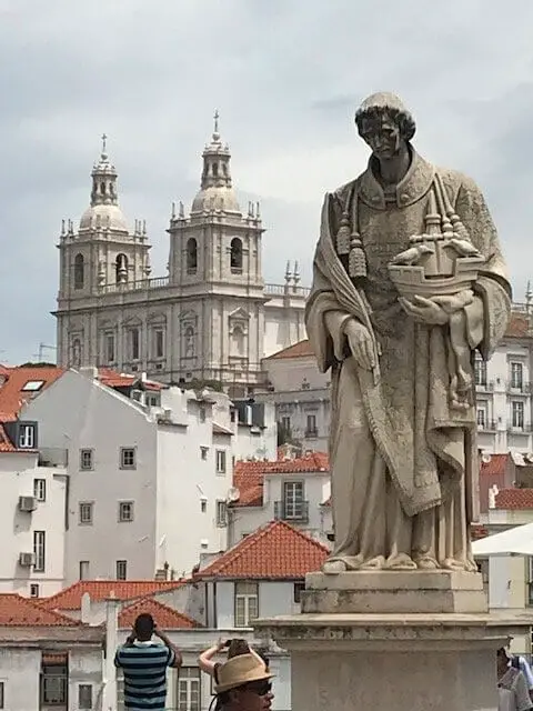 Statue of St. Vincent and Church of Sao Vicente de Fora, Lisbon
