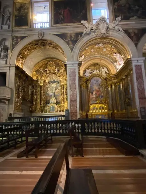 Two golden chapels on the left side of the main altar, Igreja de Sao Roque, Church, Lisbon