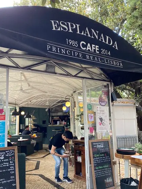 Esplanada Cafe in the center of Lisbon's Jardim do Principe Real