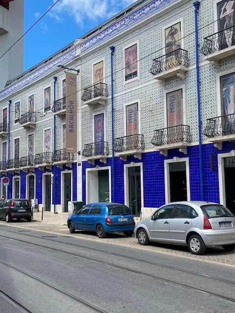 Tiled exterior of the Berardo Art Deco Museum, Lisbon, Portugal