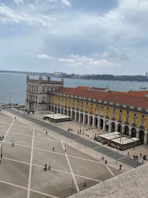 View of Lisbon's Praca do Comercio from the Rua Augusta Arch