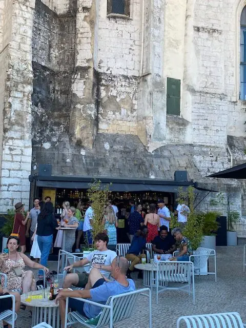 Carmo Rooftop Bar is located just behind the Igreja do Carmo ruins in Lisbon