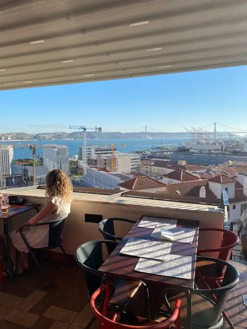 A sunny afternoon by the Tejo River at Lisbon's Noobai Rooftop Bar
