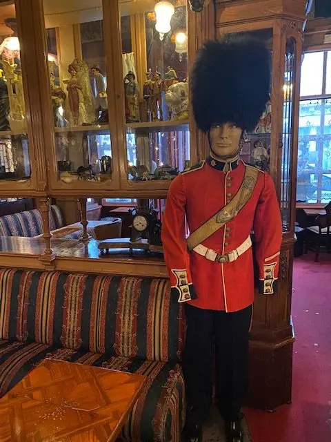 Royal palace guard mannequin at Pavilhão Chines Bar, Bairro Alto, Lisbon