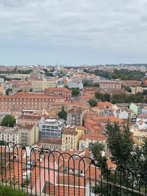 View of central Lisbon from Miradouro Senhora do Monte