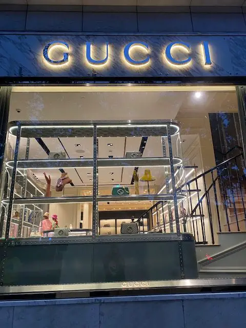 Gucci Boutique Store at Lisbon's Tivoli Forum Shopping Center on Avenida da Liberdade
