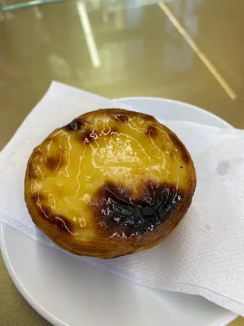 A Pastel de Nata custard tart from Manteigaria bakery in Lisbon