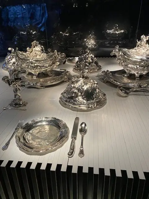 Royal table silver on display at Lisbon's Museu do Tesouro Real (Royal Treasure Museum)