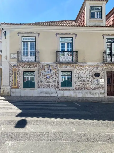 Tiled facade of Rua do Possolo, 76, Lisbon.  Home of the Embassy of Finland and the Embassy of Andorra