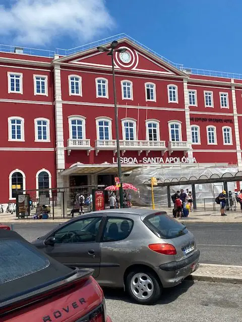 The facade of Lisbon's Santa Apolónia Railway Station