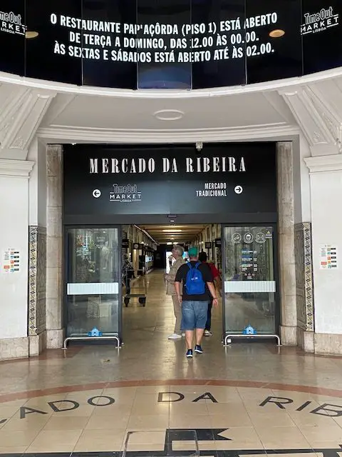 Time out Market opened in Lisbon's 18th century Mercado da Ribeira.  The Time Out Market food hall occupies the west side of the building, while a traditional seafood and farmers' market occupies the east side.