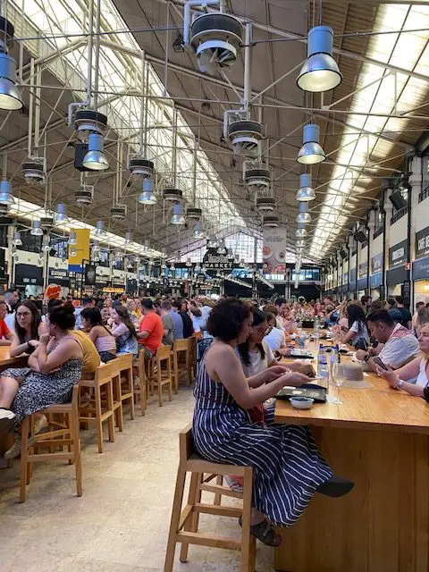 There are 900 seats at Lisbon's Time out Market, plus tables where you can stand and eat Tapas style