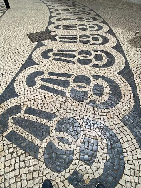 Calçada Portuguesa in Lisbon's Chiado neighborhood