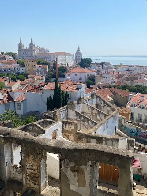 Is the Miradouro do Recolhimento the best viewpoint in Lisbon?  I think it might be.  Here you can see the Monastery of São Vicente de Fora, the national Pantheon, the Alfama neighborhood, and the Tejo River