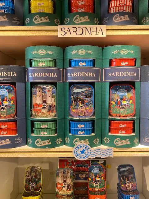 Sardines and othercanned seafood at the Lisbon shop A Conseirva de Portugal