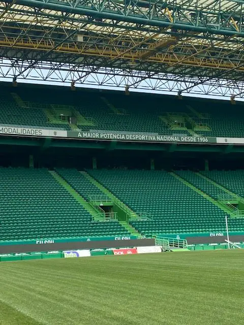 Empty stands at Sporting CP's Estádio José Alvalade in Lisbon, Portugal