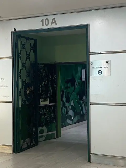 Door 10A - the players' entrance, at Estádio José Alvalade, Sporting CP's home in Lisbon